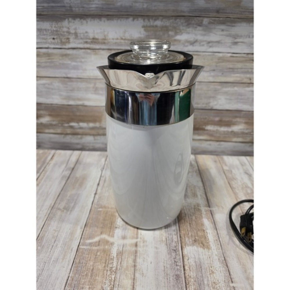 Vintage Corning Ware Blue Cornflower 10 Cup Electric Coffee Percolator P-121 - Picture 5 of 14